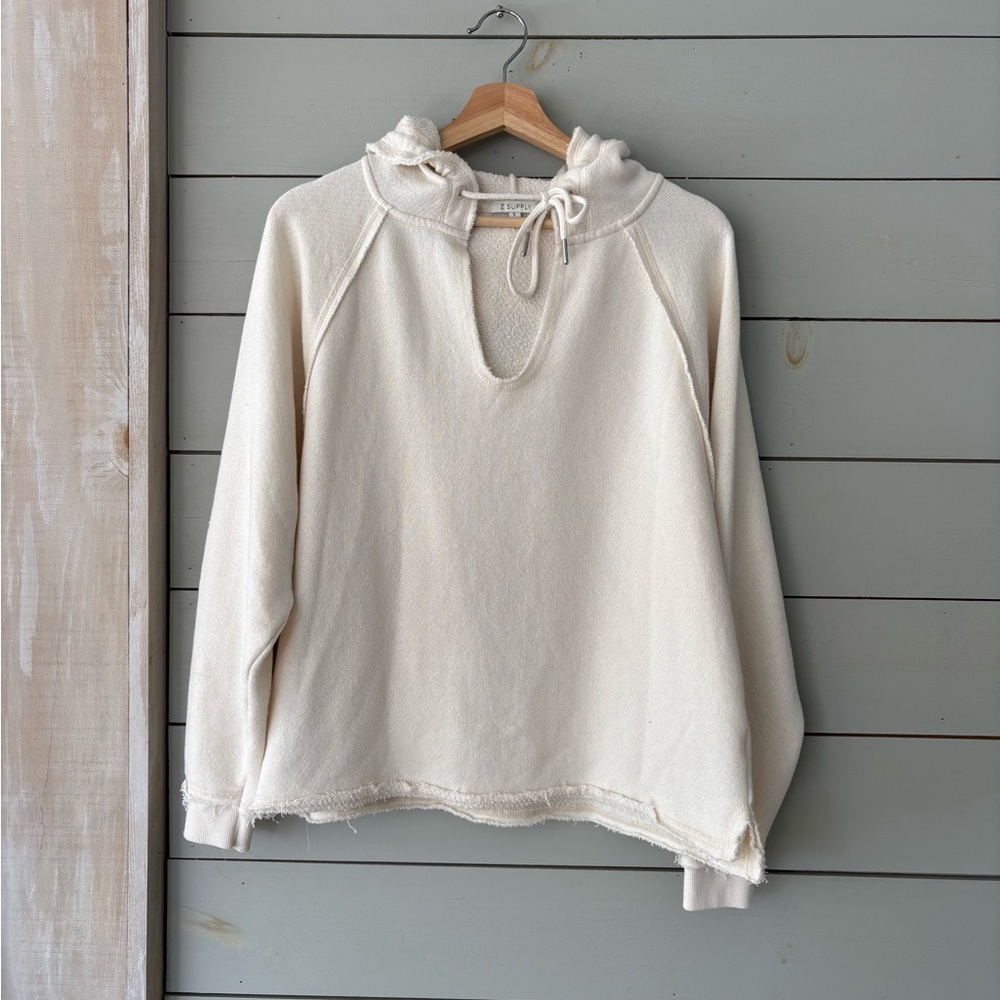 Z Supply Cream Terry Hoodie – Size Small